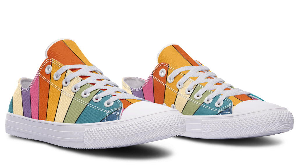 Retro Rainbow Low Tops - Offbeat Sweetie