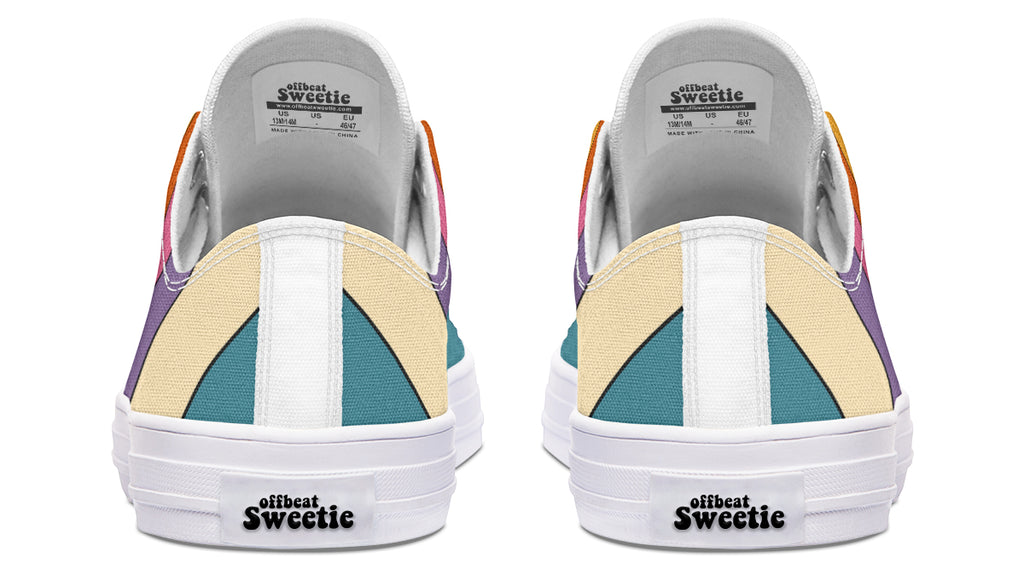 Retro Rainbow Low Tops - Offbeat Sweetie