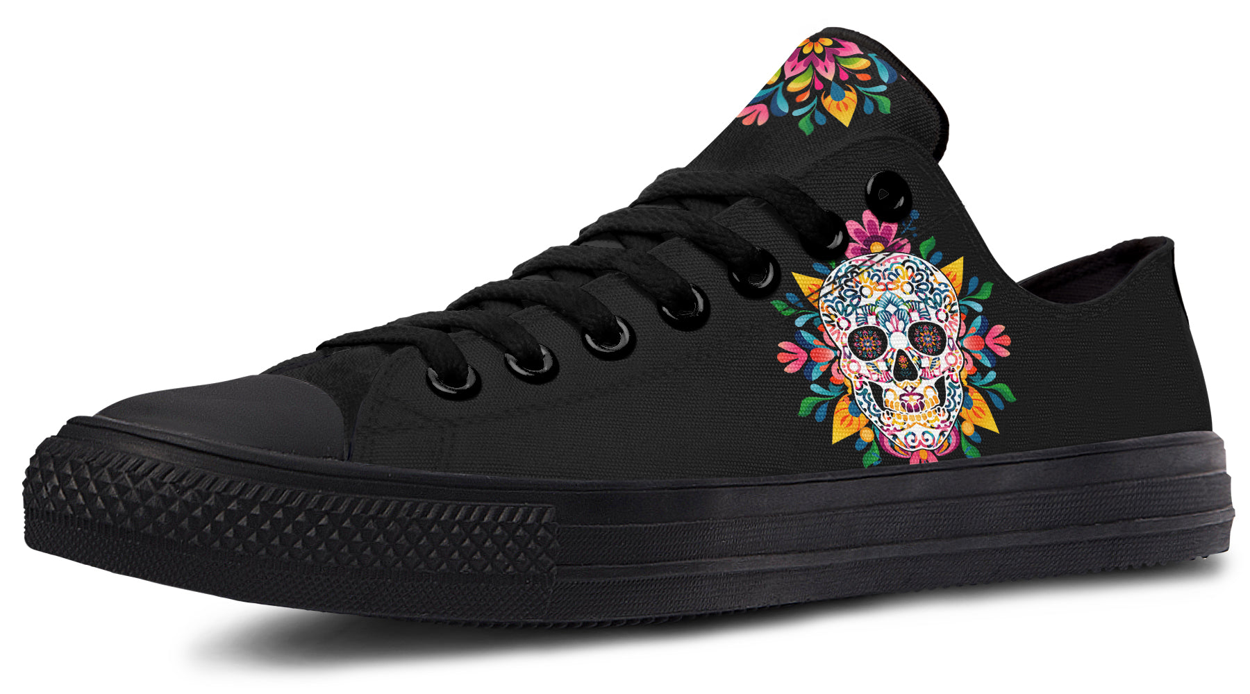 Sugar Skull Low Tops - Offbeat Sweetie