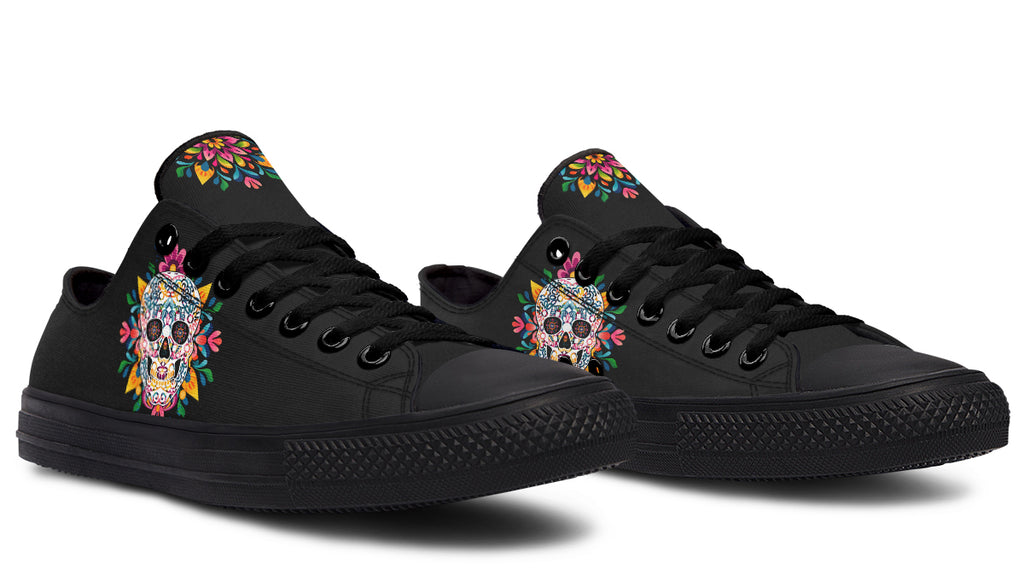Sugar Skull Low Tops - Offbeat Sweetie