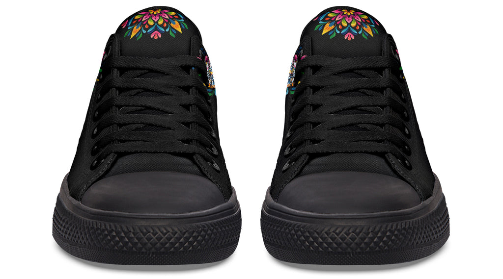 Sugar Skull Low Tops - Offbeat Sweetie