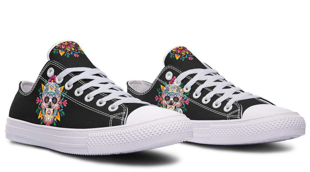 Sugar Skull Low Tops - Offbeat Sweetie