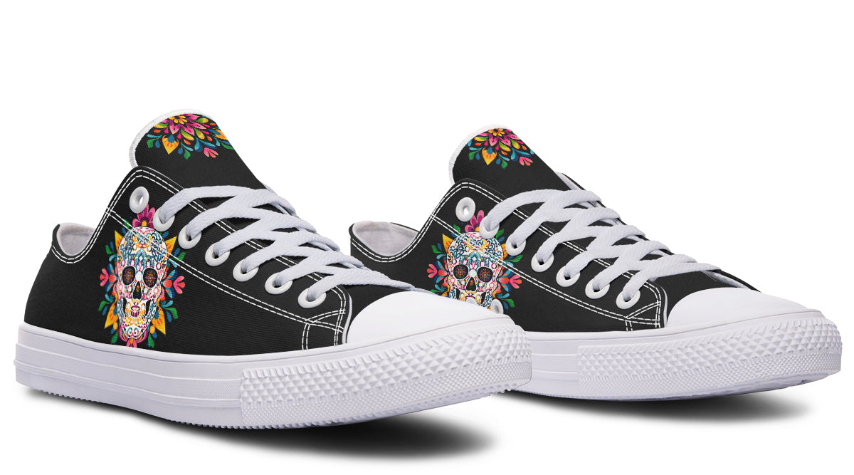 Sugar Skull Low Tops - Offbeat Sweetie