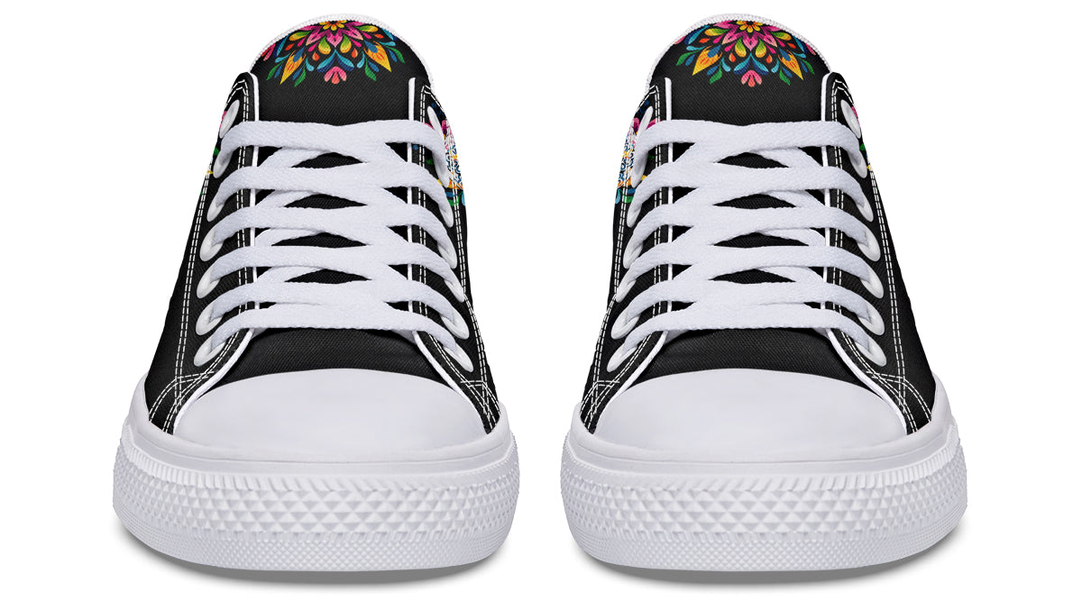Sugar Skull Low Tops - Offbeat Sweetie