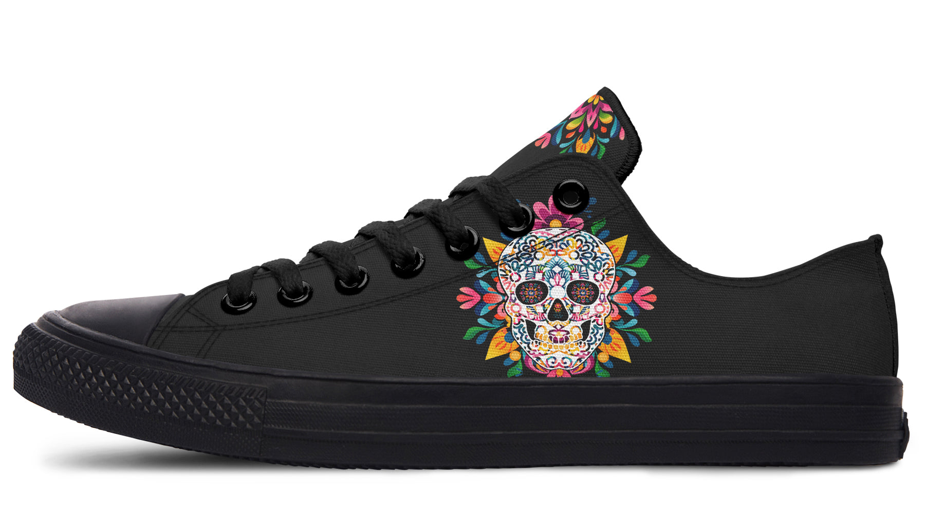 Sugar Skull Low Tops - Offbeat Sweetie