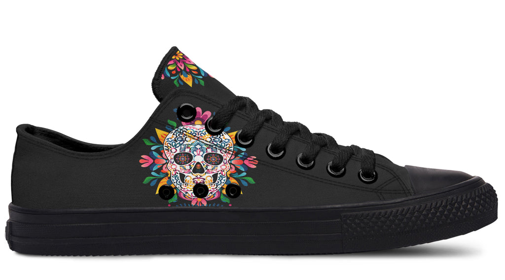 Sugar Skull Low Tops - Offbeat Sweetie