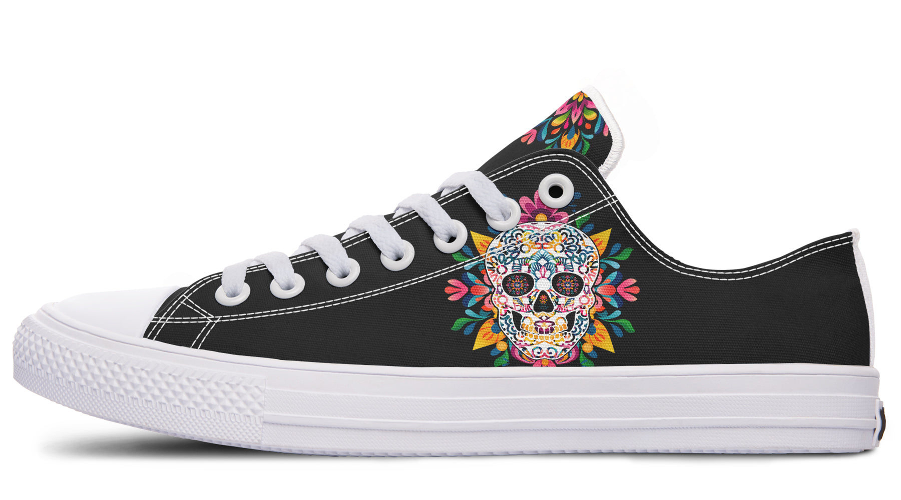 Sugar Skull Low Tops - Offbeat Sweetie