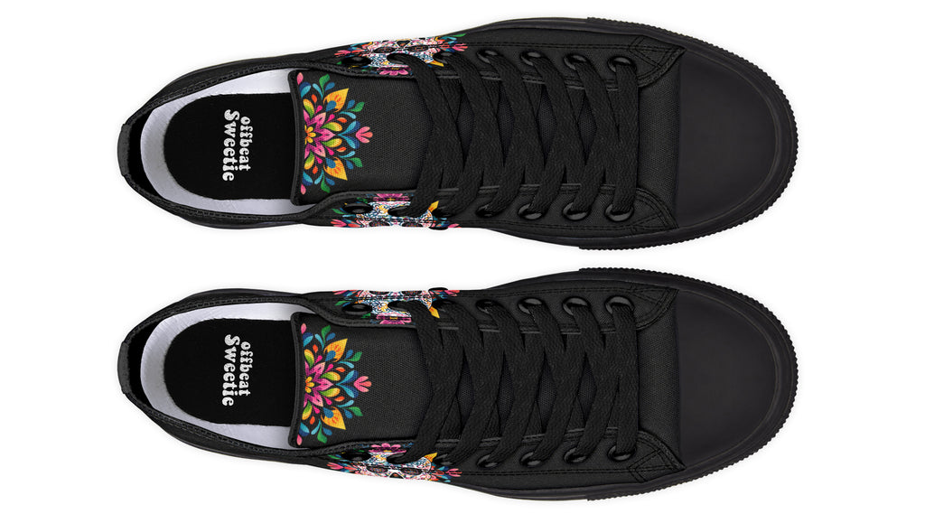 Sugar Skull Low Tops - Offbeat Sweetie