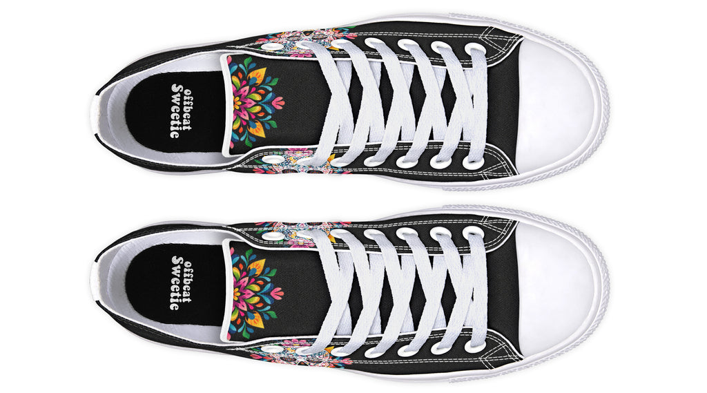 Sugar Skull Low Tops - Offbeat Sweetie