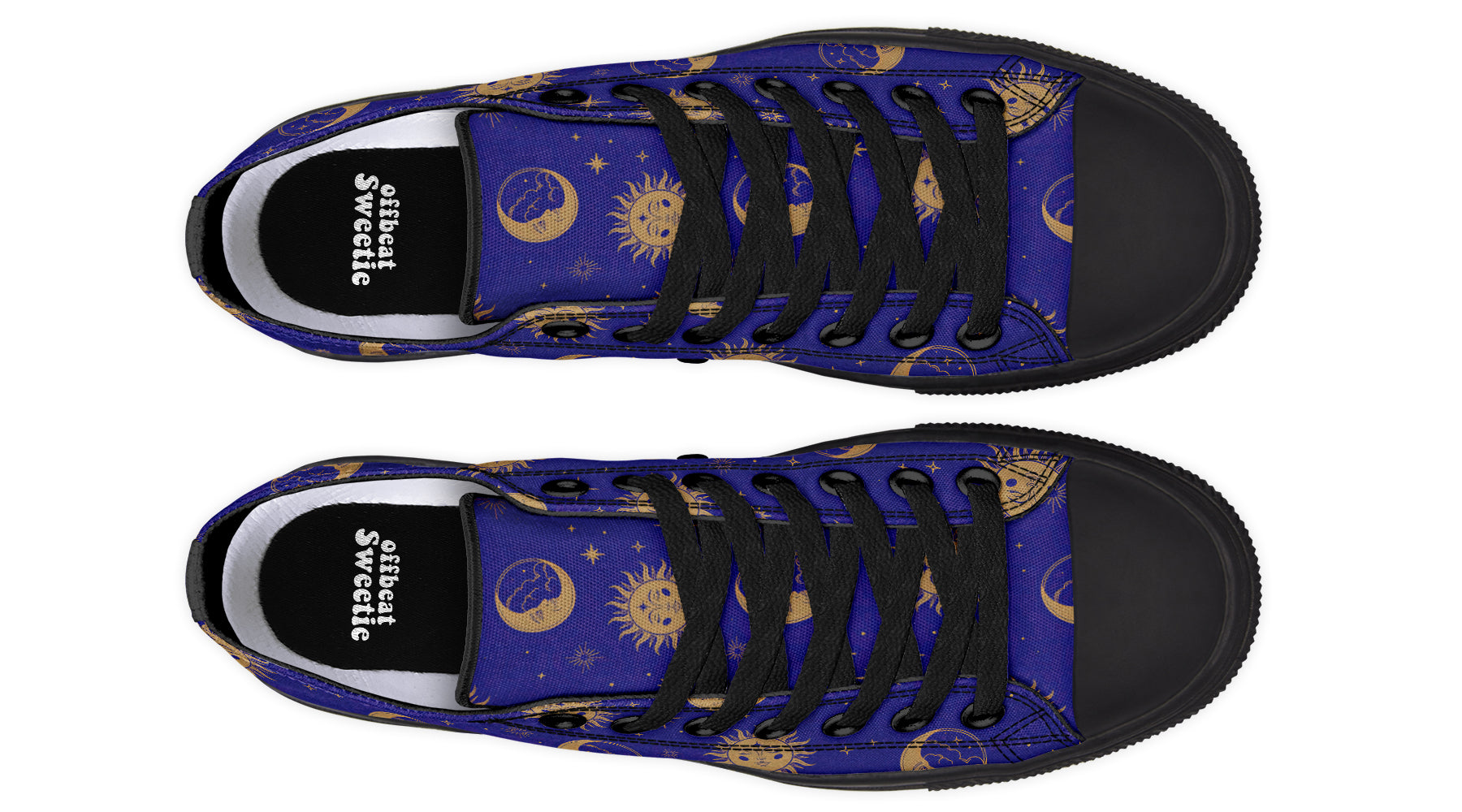 Sun Moon And Stars Low Tops (Wide)
