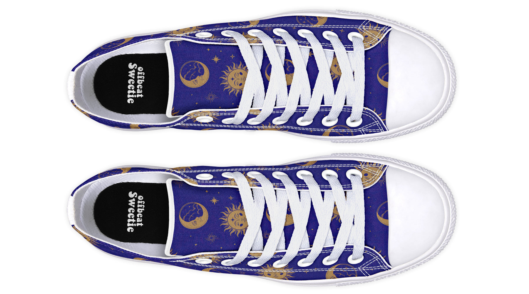 Sun Moon And Stars Low Tops (Wide)