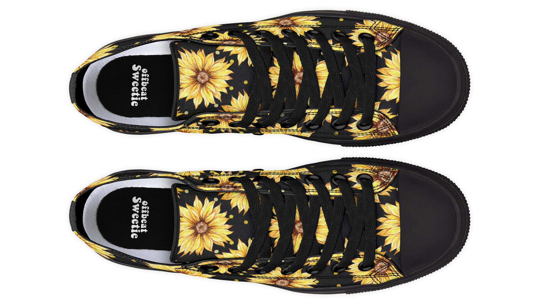 Sunflowers Low Tops - Offbeat Sweetie
