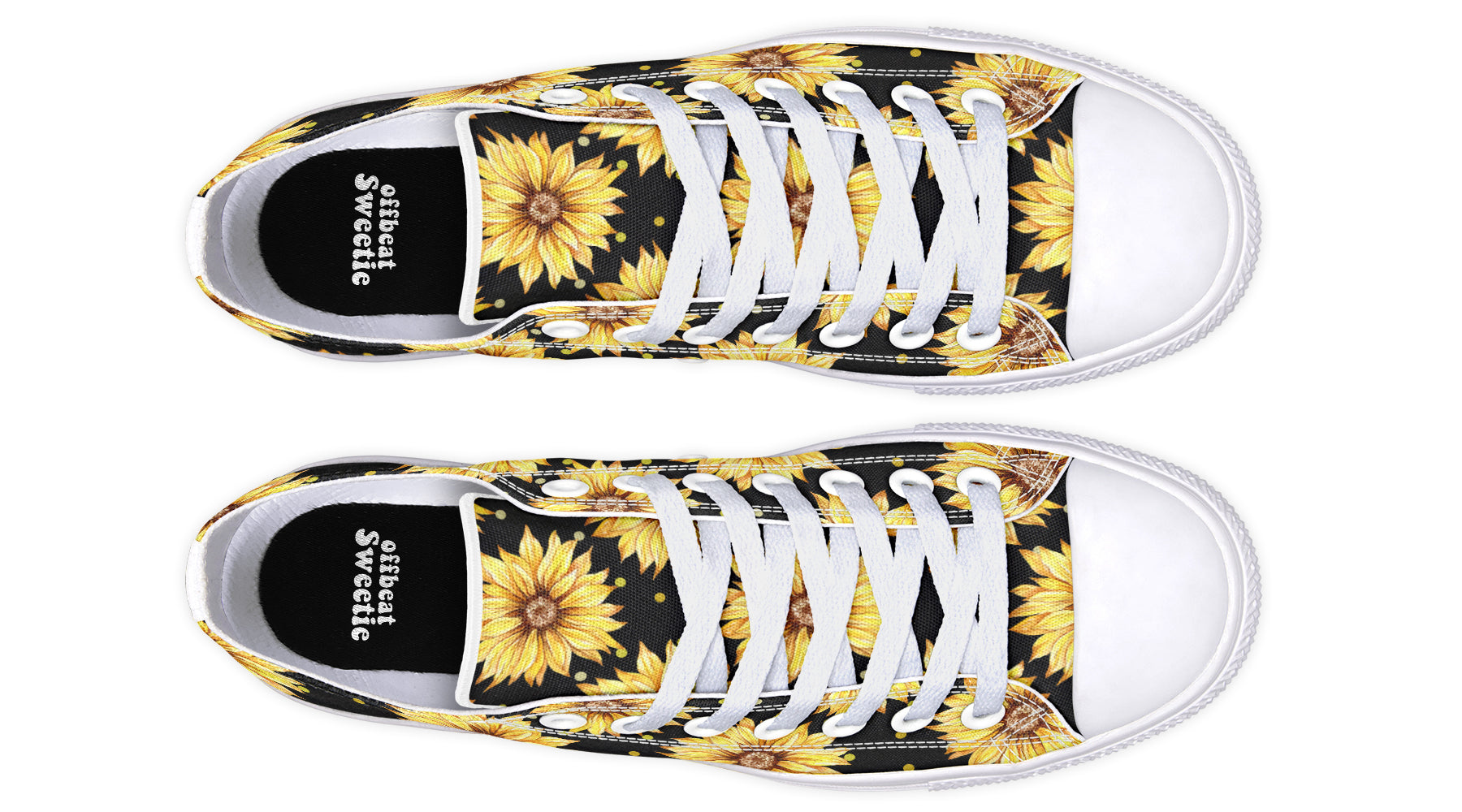 Sunflowers Low Tops - Offbeat Sweetie