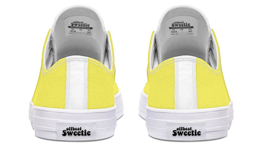 Sunny Yellow Low Tops - Offbeat Sweetie
