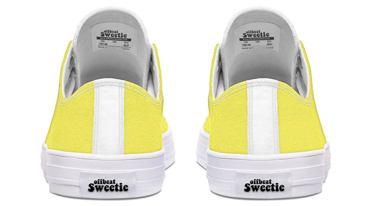 Sunny Yellow Low Tops - Offbeat Sweetie