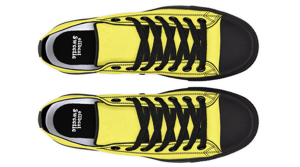 Sunny Yellow Low Tops - Offbeat Sweetie