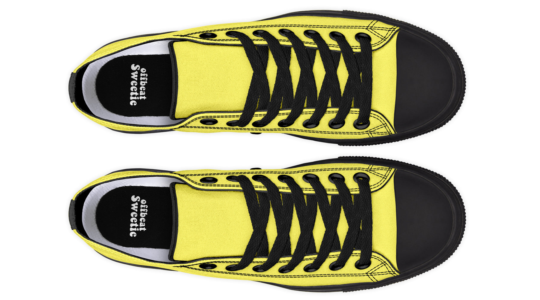 Sunny Yellow Low Tops - Offbeat Sweetie