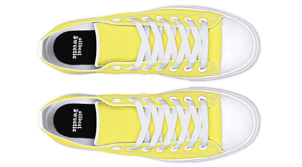 Sunny Yellow Low Tops - Offbeat Sweetie