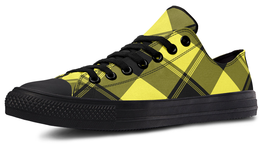 Sunny Yellow Plaid Low Tops
