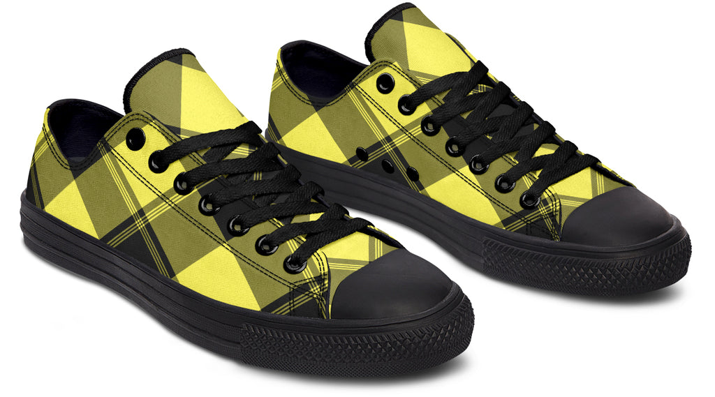 Sunny Yellow Plaid Low Tops
