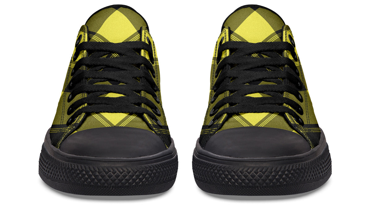 Sunny Yellow Plaid Low Tops