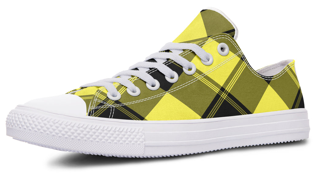 Sunny Yellow Plaid Low Tops