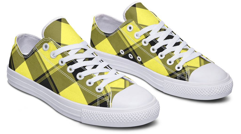 Sunny Yellow Plaid Low Tops