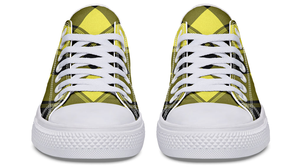 Sunny Yellow Plaid Low Tops