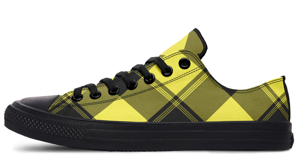 Sunny Yellow Plaid Low Tops