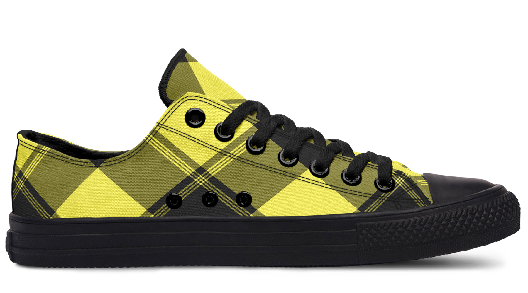 Sunny Yellow Plaid Low Tops