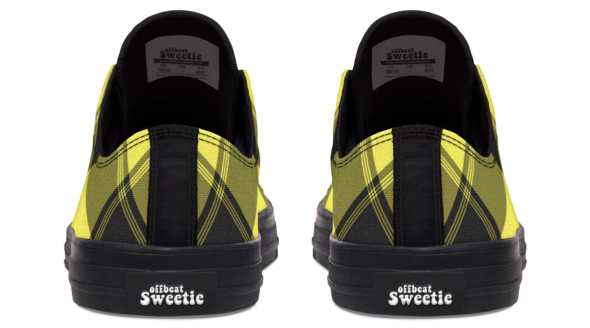 Sunny Yellow Plaid Low Tops