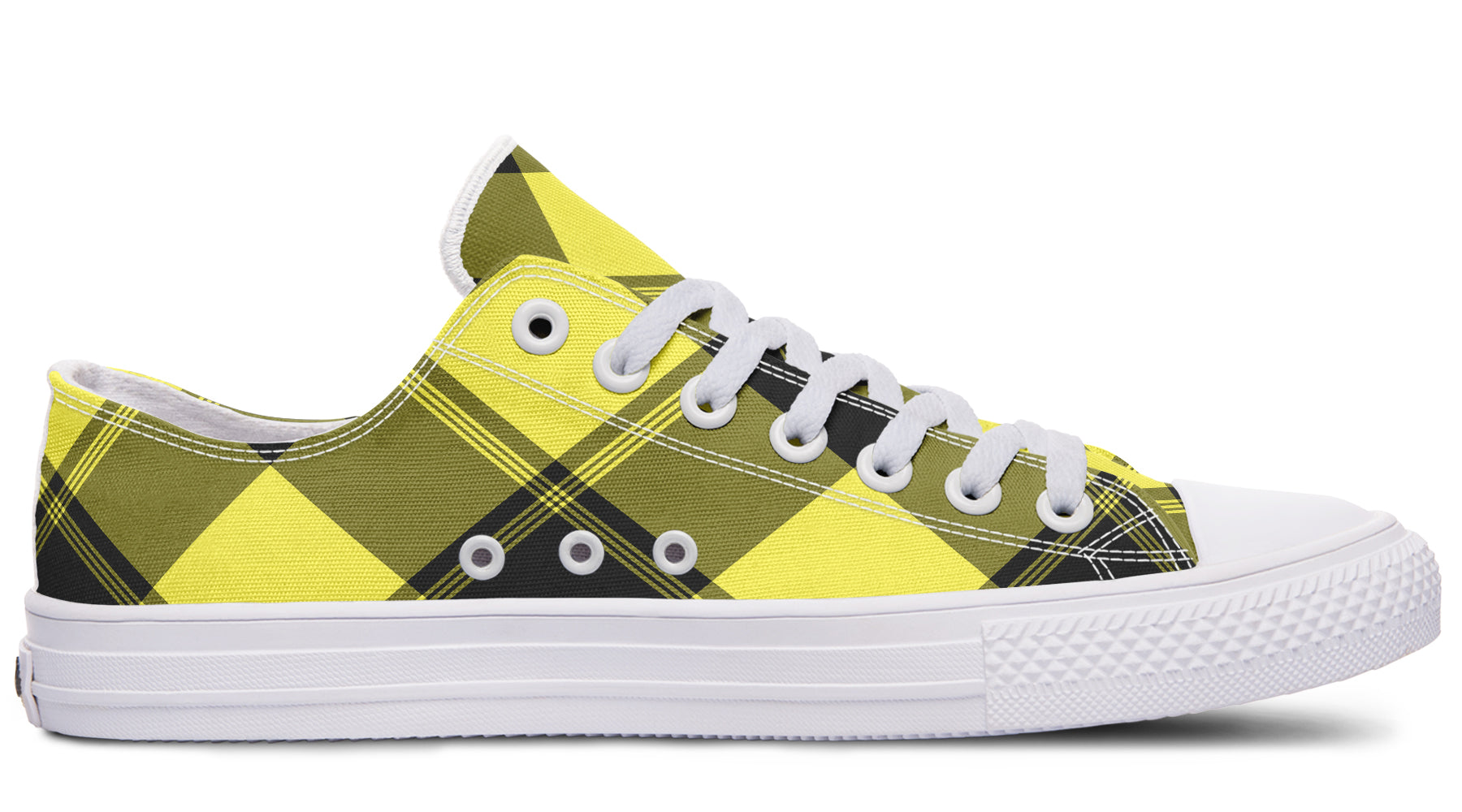 Sunny Yellow Plaid Low Tops