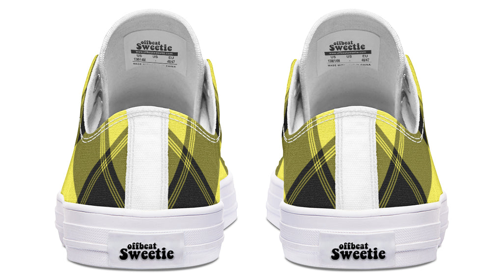 Sunny Yellow Plaid Low Tops