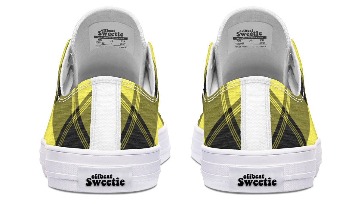 Sunny Yellow Plaid Low Tops
