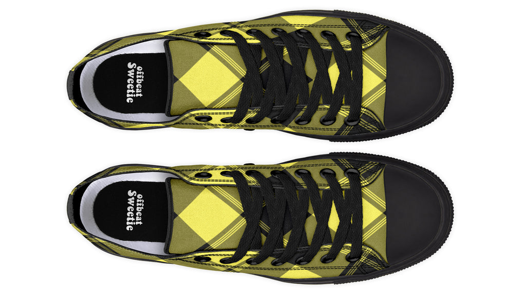 Sunny Yellow Plaid Low Tops