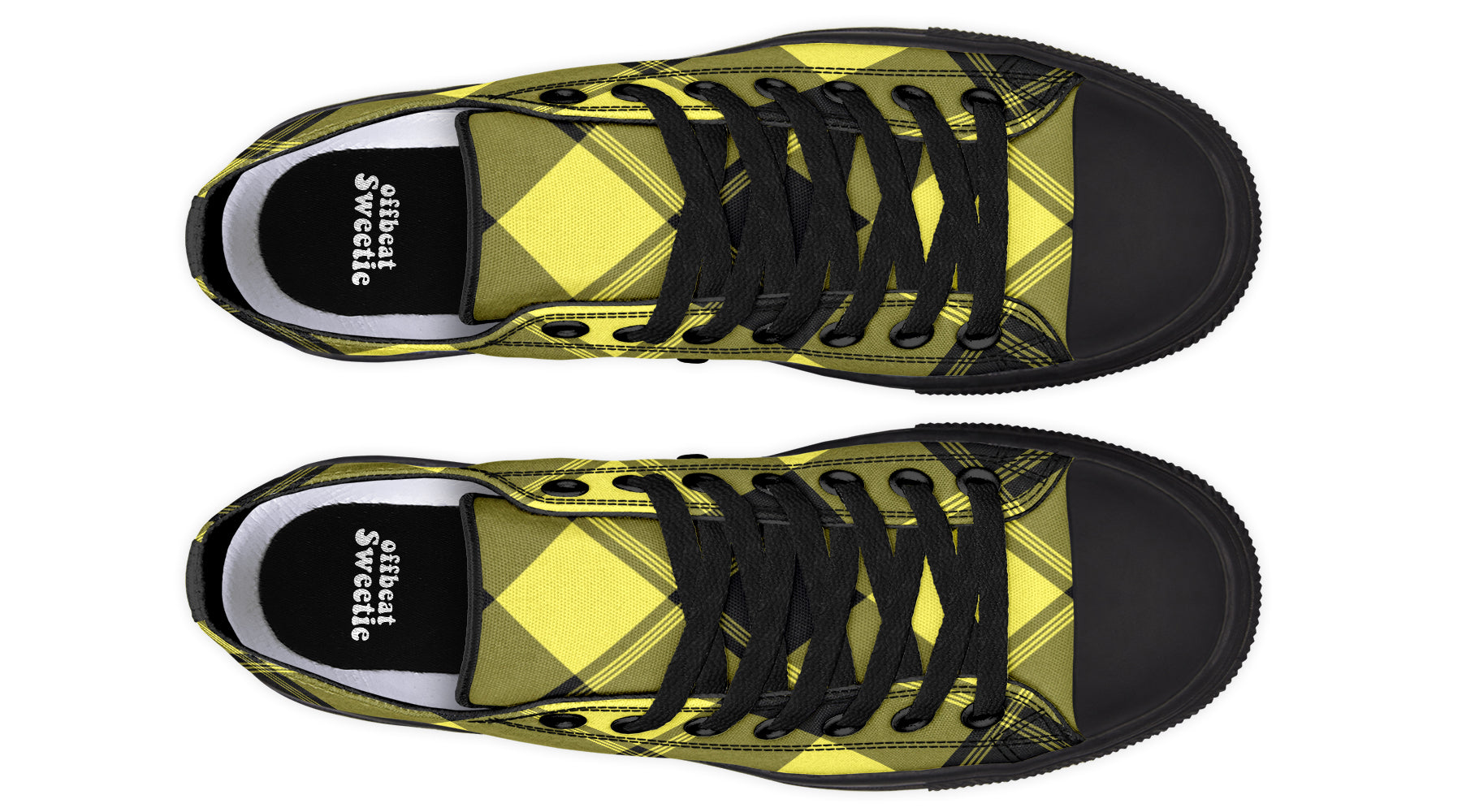 Sunny Yellow Plaid Low Tops