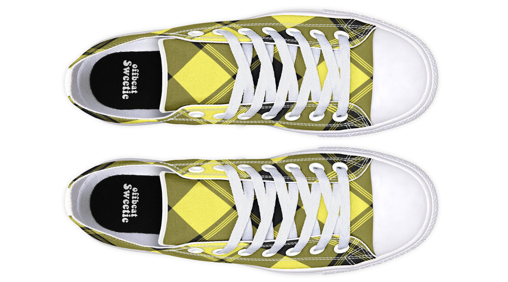 Sunny Yellow Plaid Low Tops