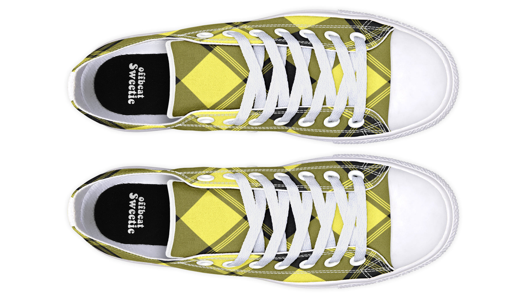 Sunny Yellow Plaid Low Tops
