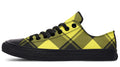 Sunny Yellow Plaid Low Tops (Wide)