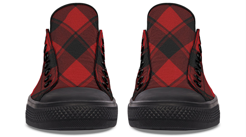 Toffee Apple Plaid Low Tops (Wide)