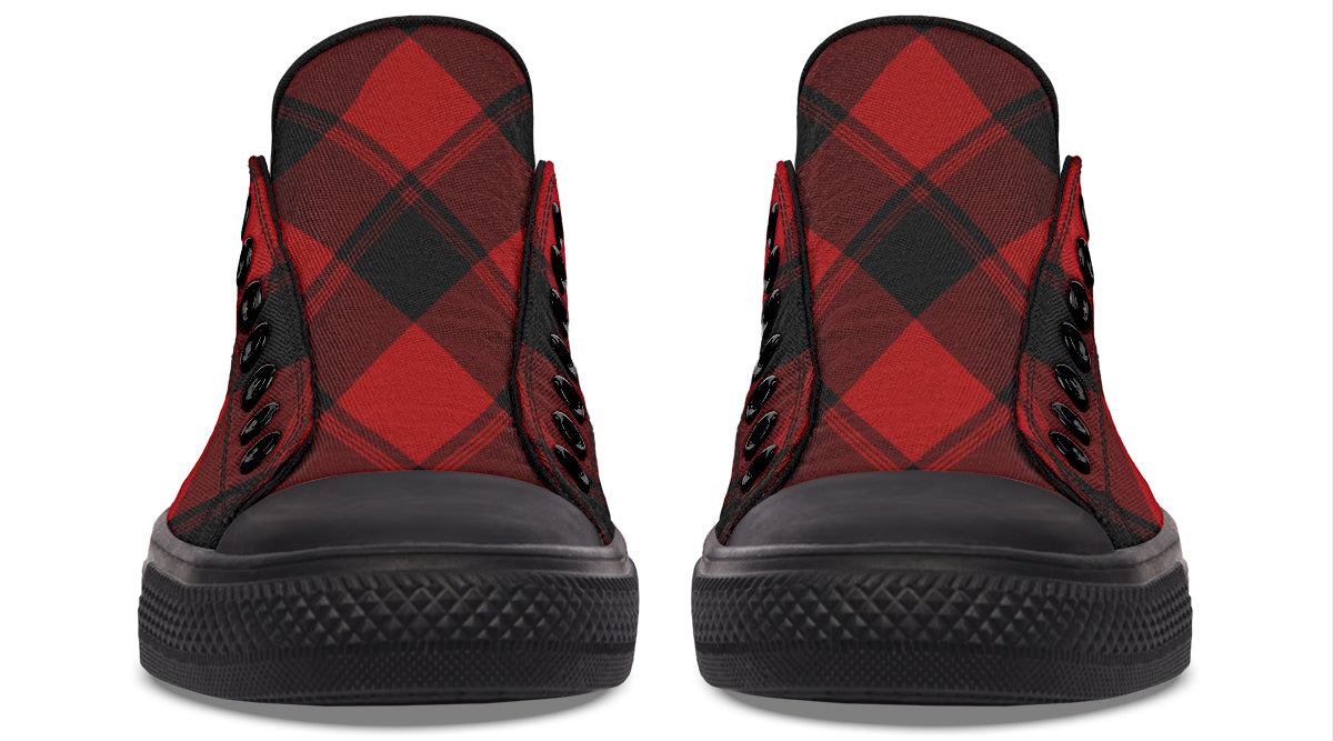 Toffee Apple Plaid Low Tops (Wide)