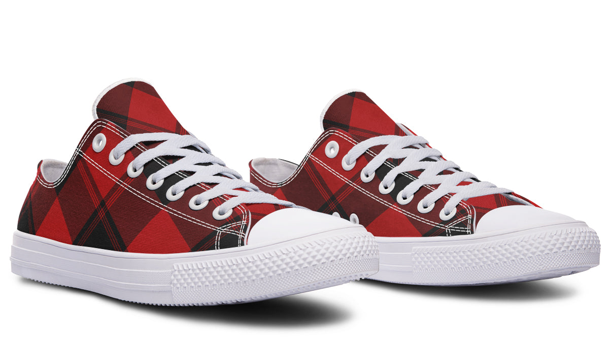 Toffee Apple Plaid Low Tops (Wide)