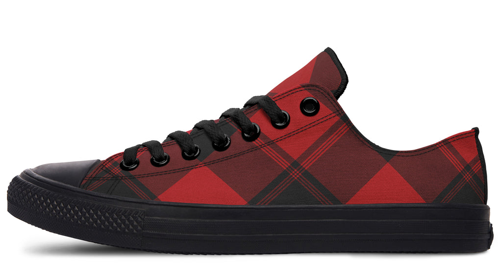 Toffee Apple Plaid Low Tops (Wide)