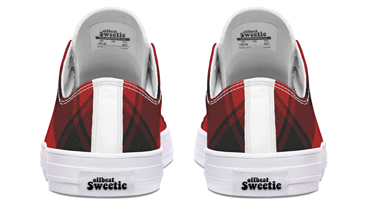 Toffee Apple Plaid Low Tops (Wide)