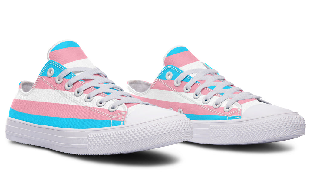Trans Flag Low Tops - Offbeat Sweetie