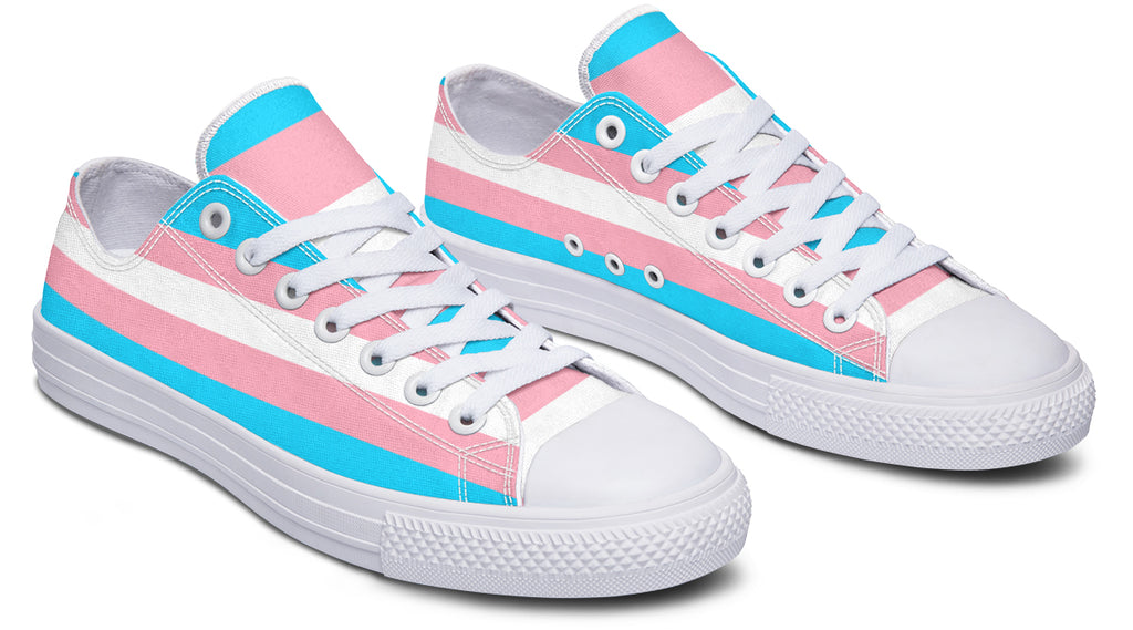 Trans Flag Low Tops - Offbeat Sweetie