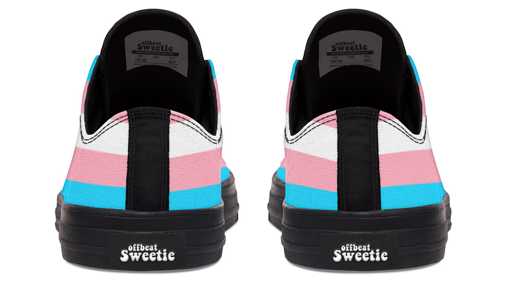 Trans Flag Low Tops - Offbeat Sweetie