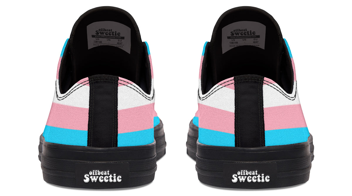 Trans Flag Low Tops - Offbeat Sweetie