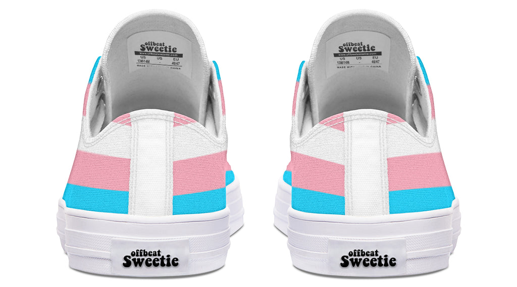 Trans Flag Low Tops - Offbeat Sweetie
