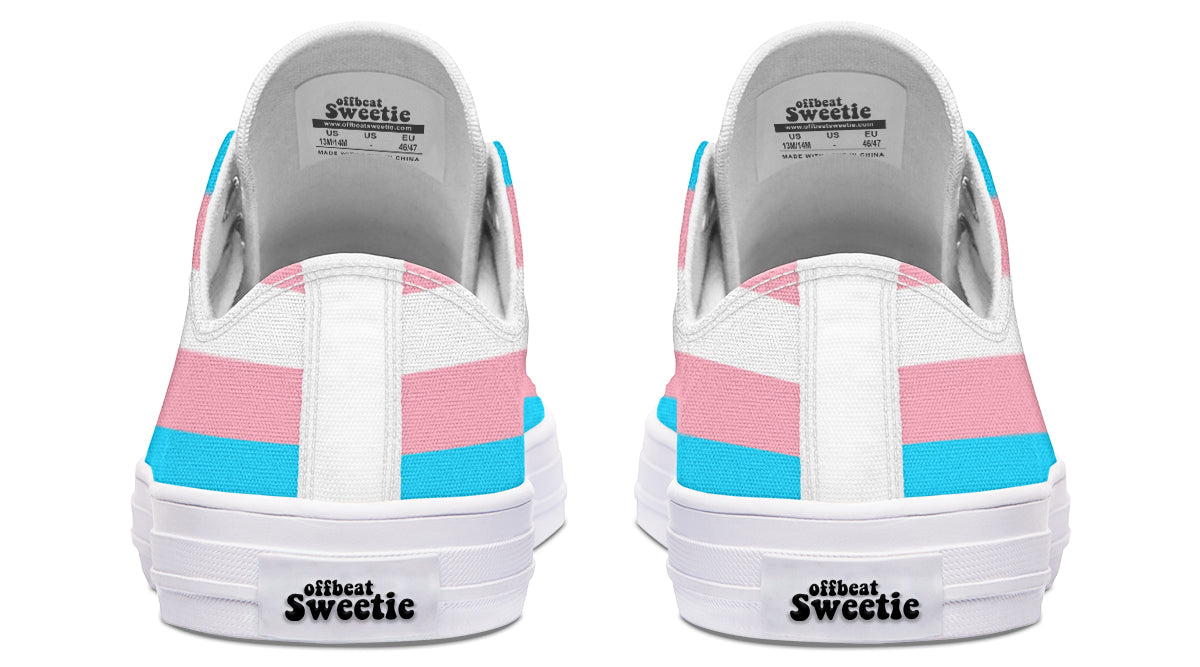 Trans Flag Low Tops - Offbeat Sweetie